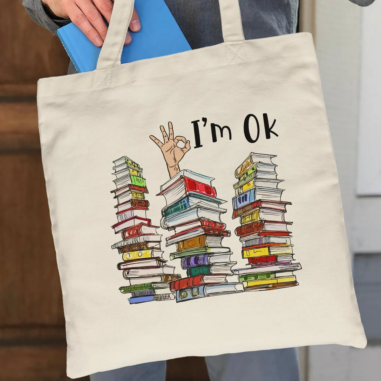 I'm OK It's Fine I'm Fine Everything's Fine Book Lovers Gift TBW73