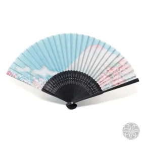 Japanese Foldable Fan - Fuji Sakura