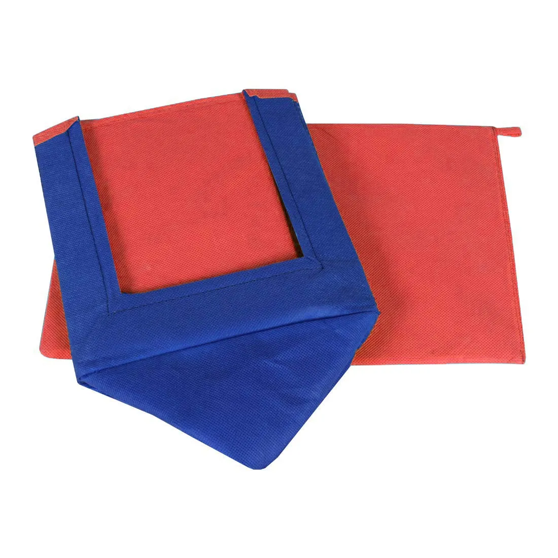 Kuber Industries 2 Pieces Non Woven Wardrobe Cloths Organizer-Shirt Stacker Storage Box (Blue & Red)-KUBMART11327