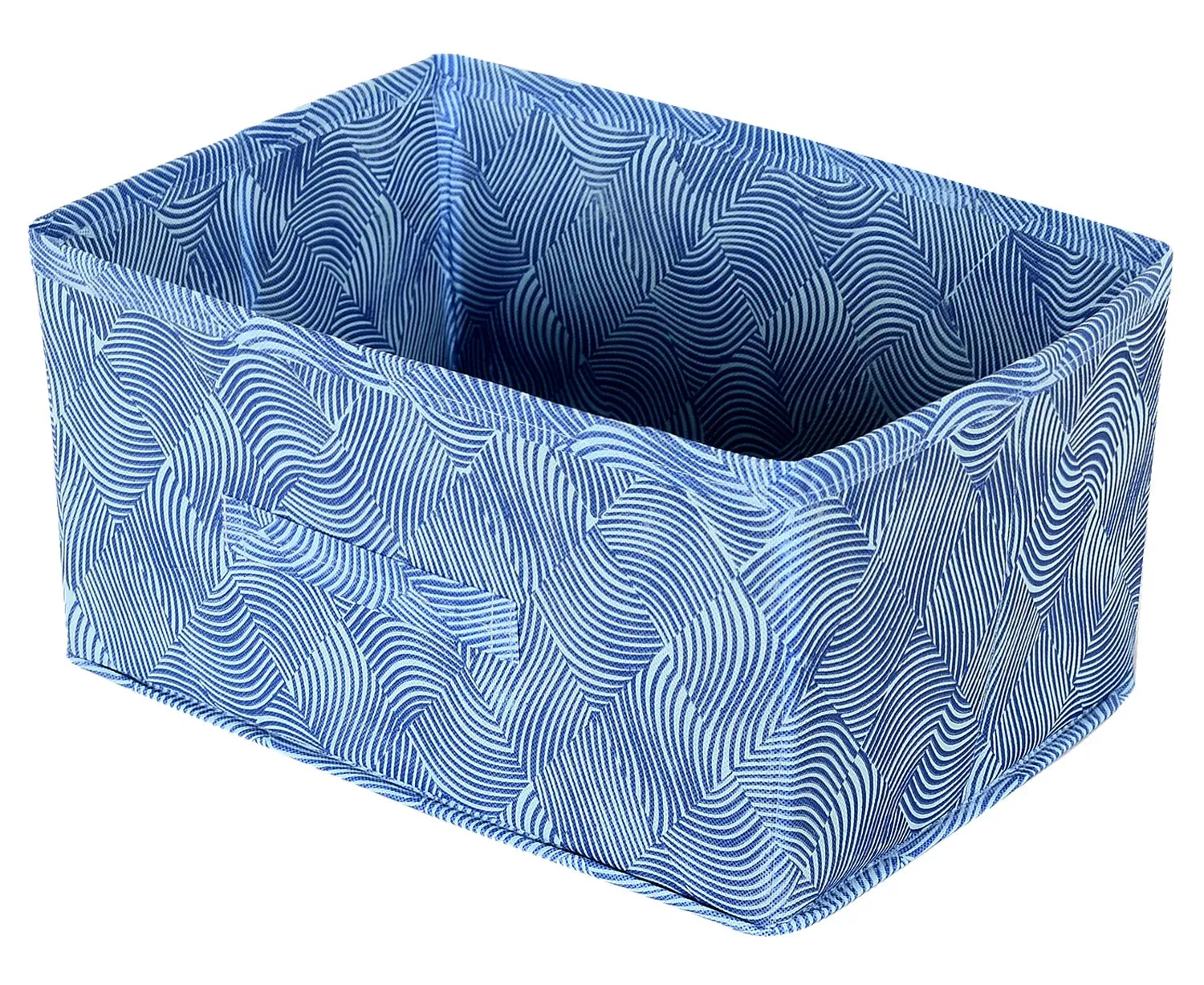 Kuber Industries Laheriya Print Non Woven Fabric 3-Replacement Drawer Storage And Cloth Organizer Unit For Closet (Blue)-Kubmart15988, Clothing