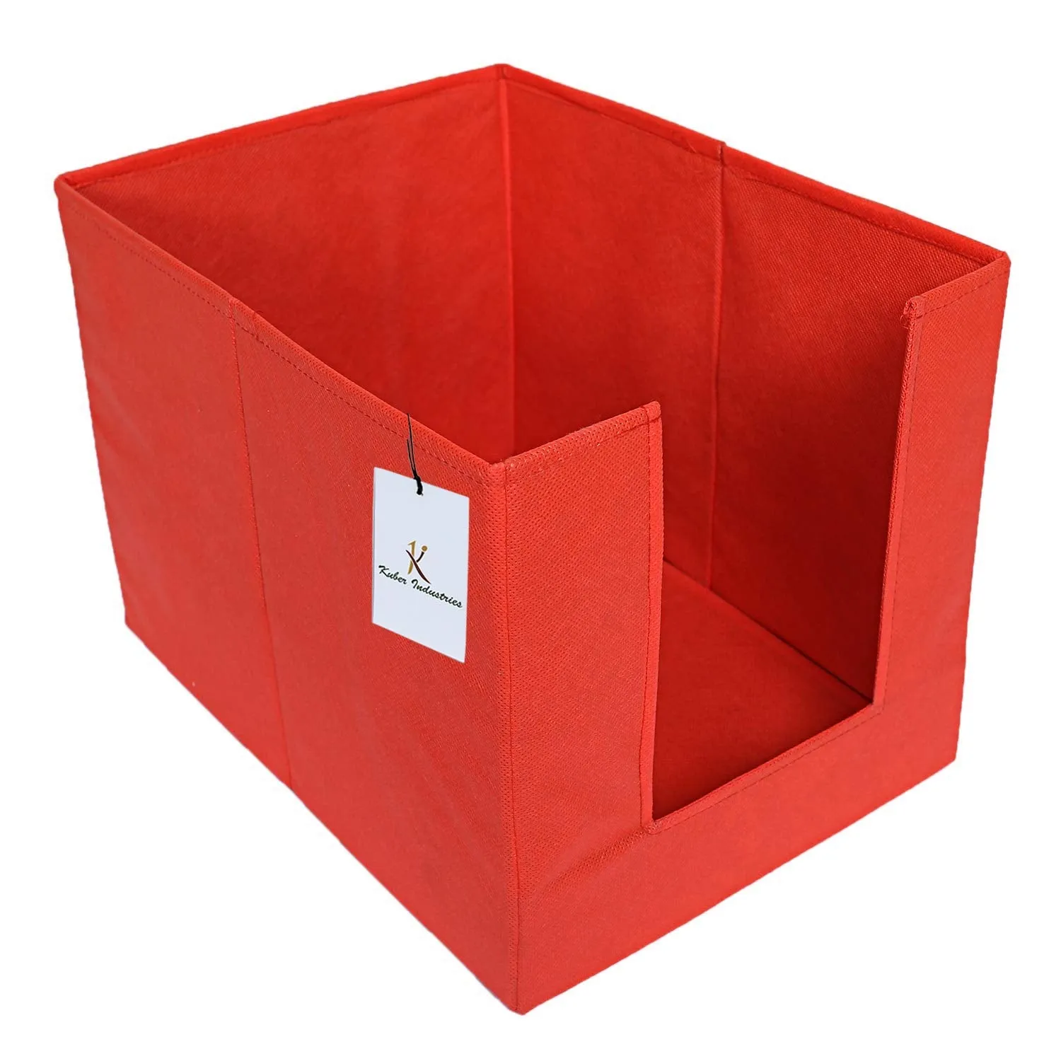 Kuber Industries Non Woven 3 Piece Shirt Stacker and 1 Piece Foldable Rectangle Cloth Saree Stacker Cloth Wardrobe Organizer Wardrobe Organizer (Red) -CTKTC038306