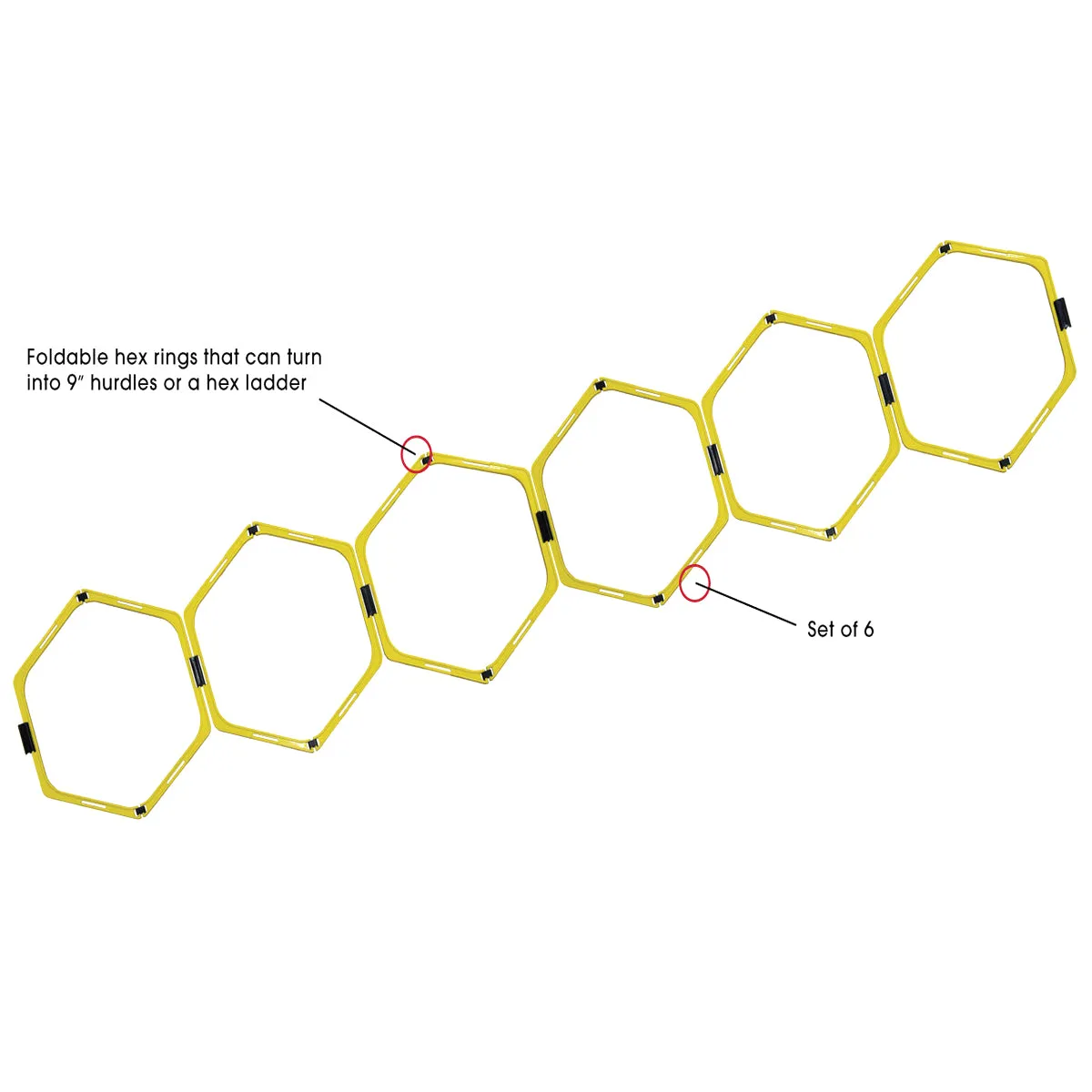 Kwikgoal Hexagonal Speed Rings New | 16B1608