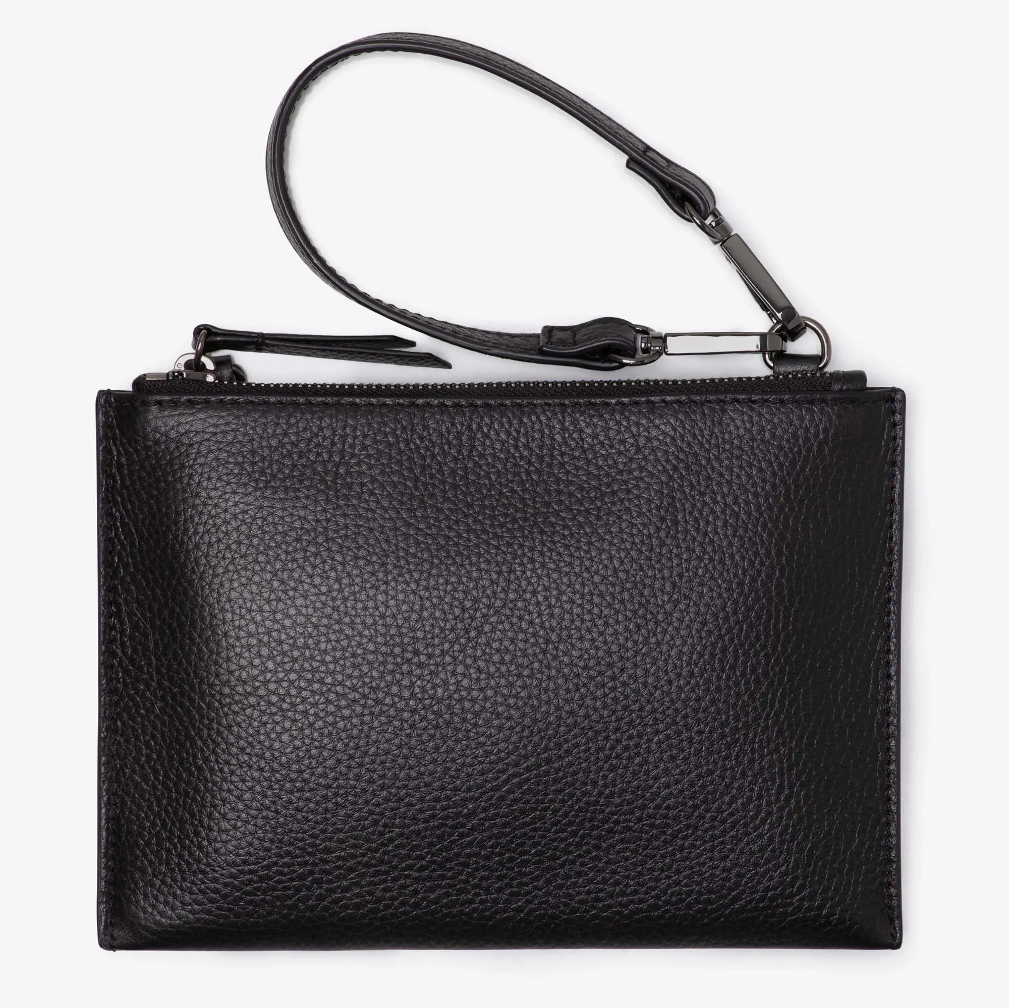 Leather Mini Clutch - Black