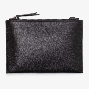 Leather Mini Clutch - Black