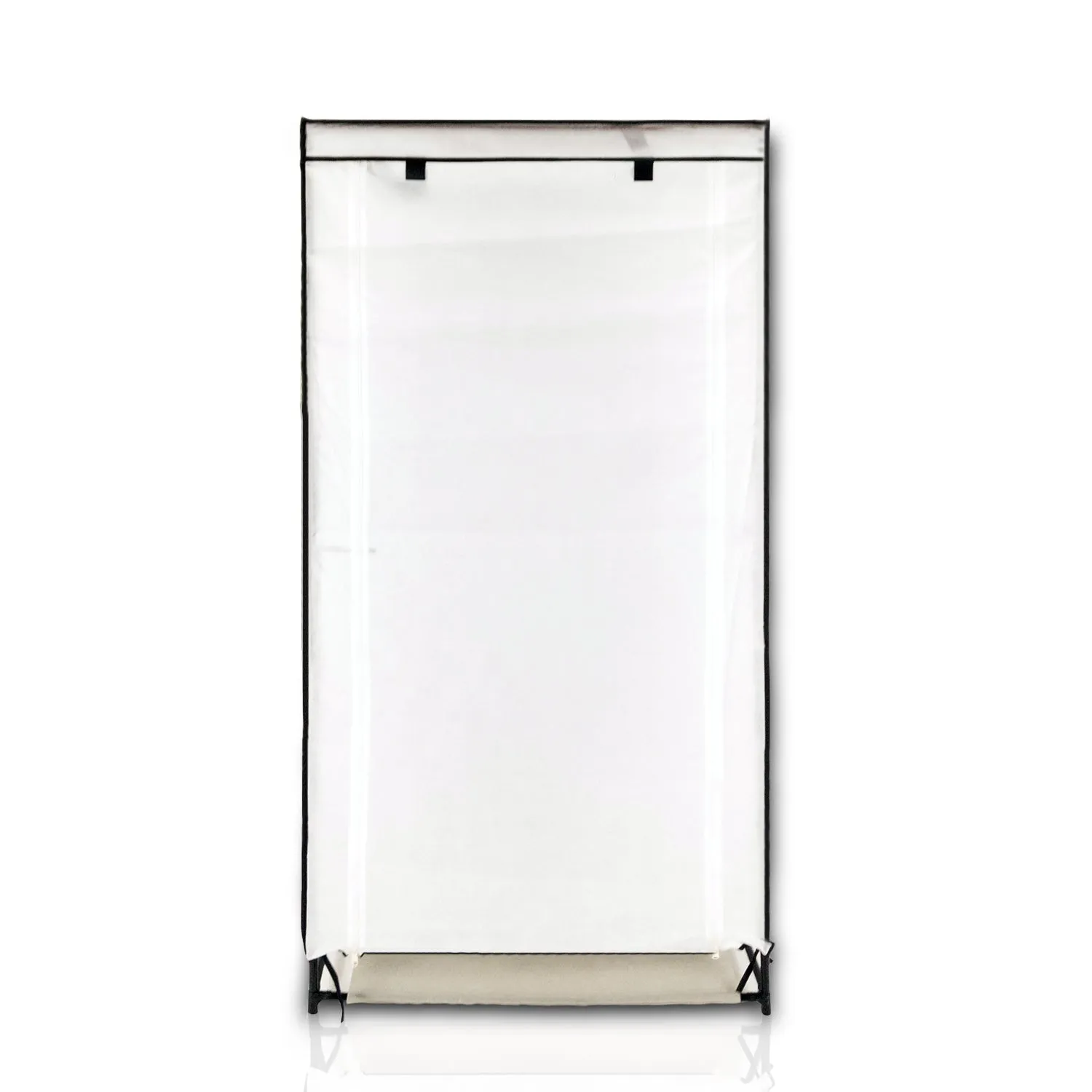 Lightweight, Durable, Sturdy, Dust and Moisture Proof, Easy Open T-Zipper, Portable Closet Wardrobe, 28 inches, White