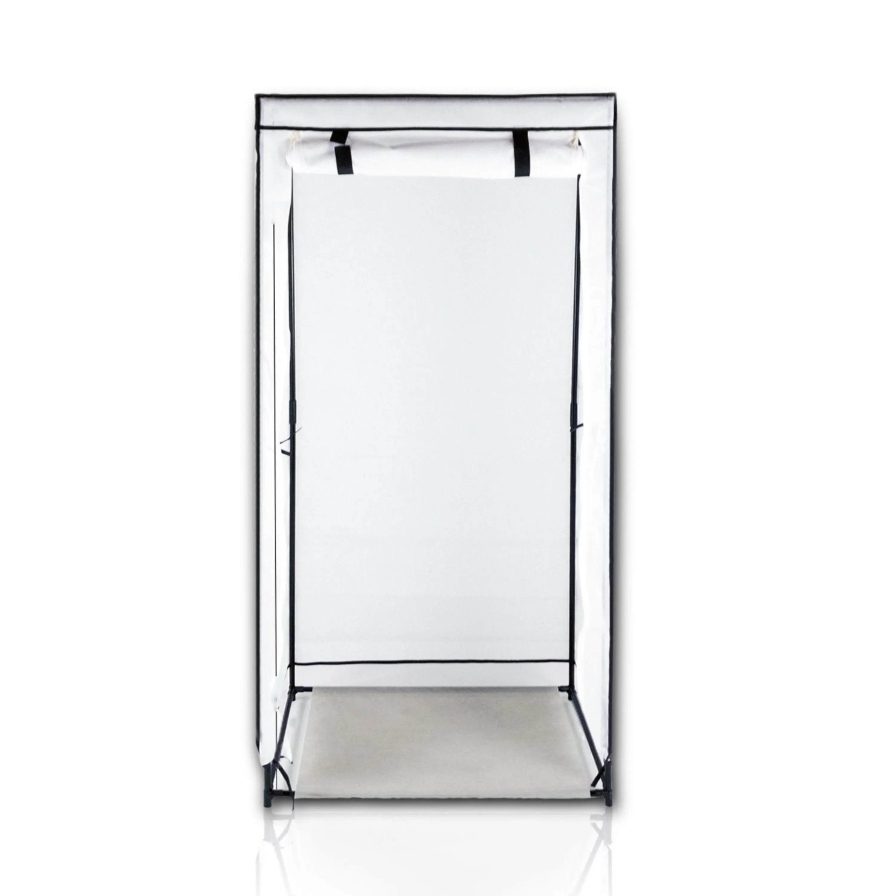 Lightweight, Durable, Sturdy, Dust and Moisture Proof, Easy Open T-Zipper, Portable Closet Wardrobe, 28 inches, White