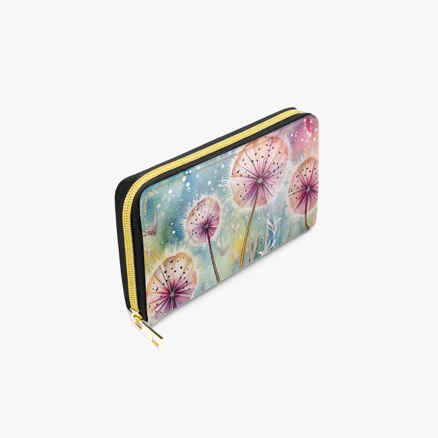 Long Type Zipper Purse - Dandelions