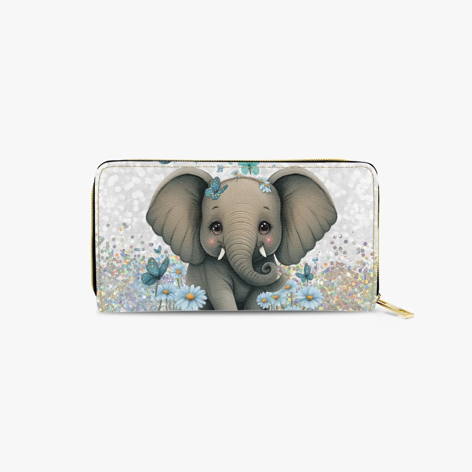 Long Type Zipper Purse - Elephant