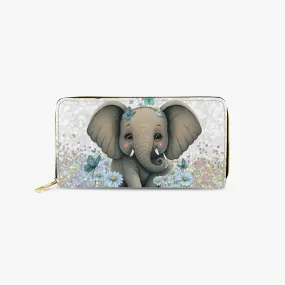 Long Type Zipper Purse - Elephant