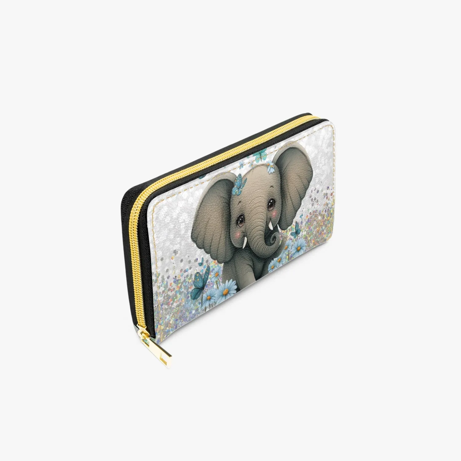 Long Type Zipper Purse - Elephant