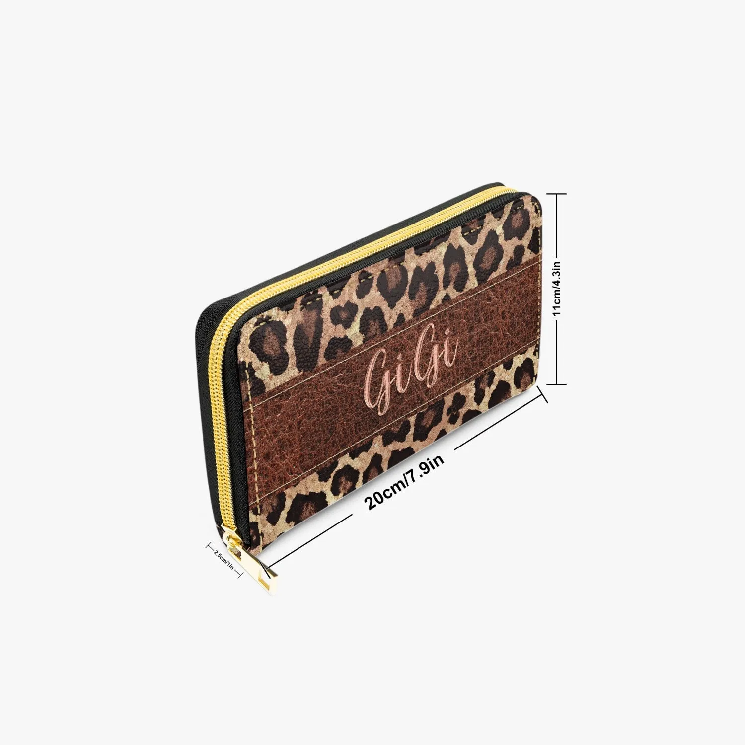 Long Type Zipper Purse - Leopard Print - GiGi