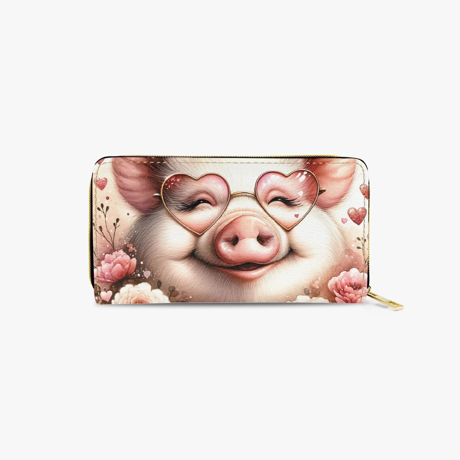 Long Type Zipper Purse, Pig, awd-627