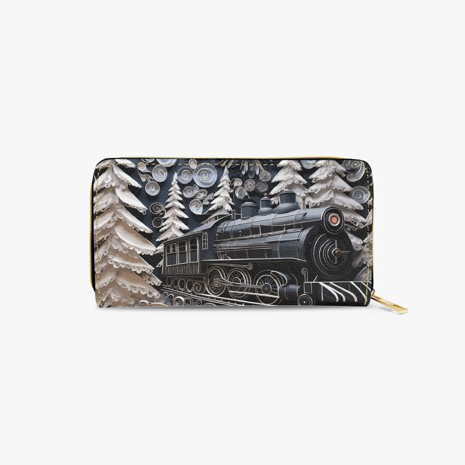 Long Type Zipper Purse - Train