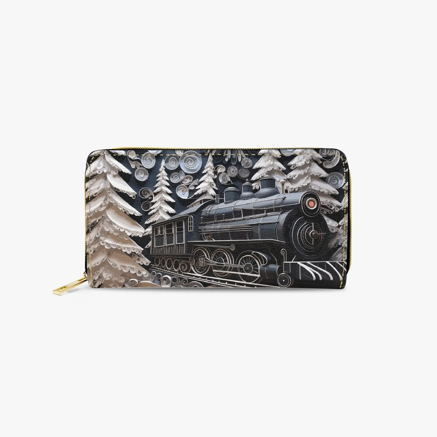 Long Type Zipper Purse - Train