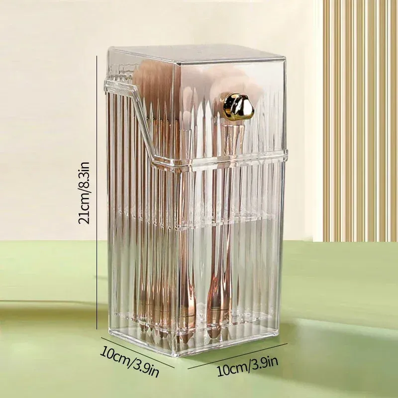 Luxury Desktop Makeup Brush Holder with Lid