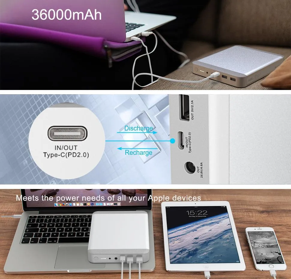 MAXOAK K3 133Wh/36000mAh Power Bank for Mac/Laptop