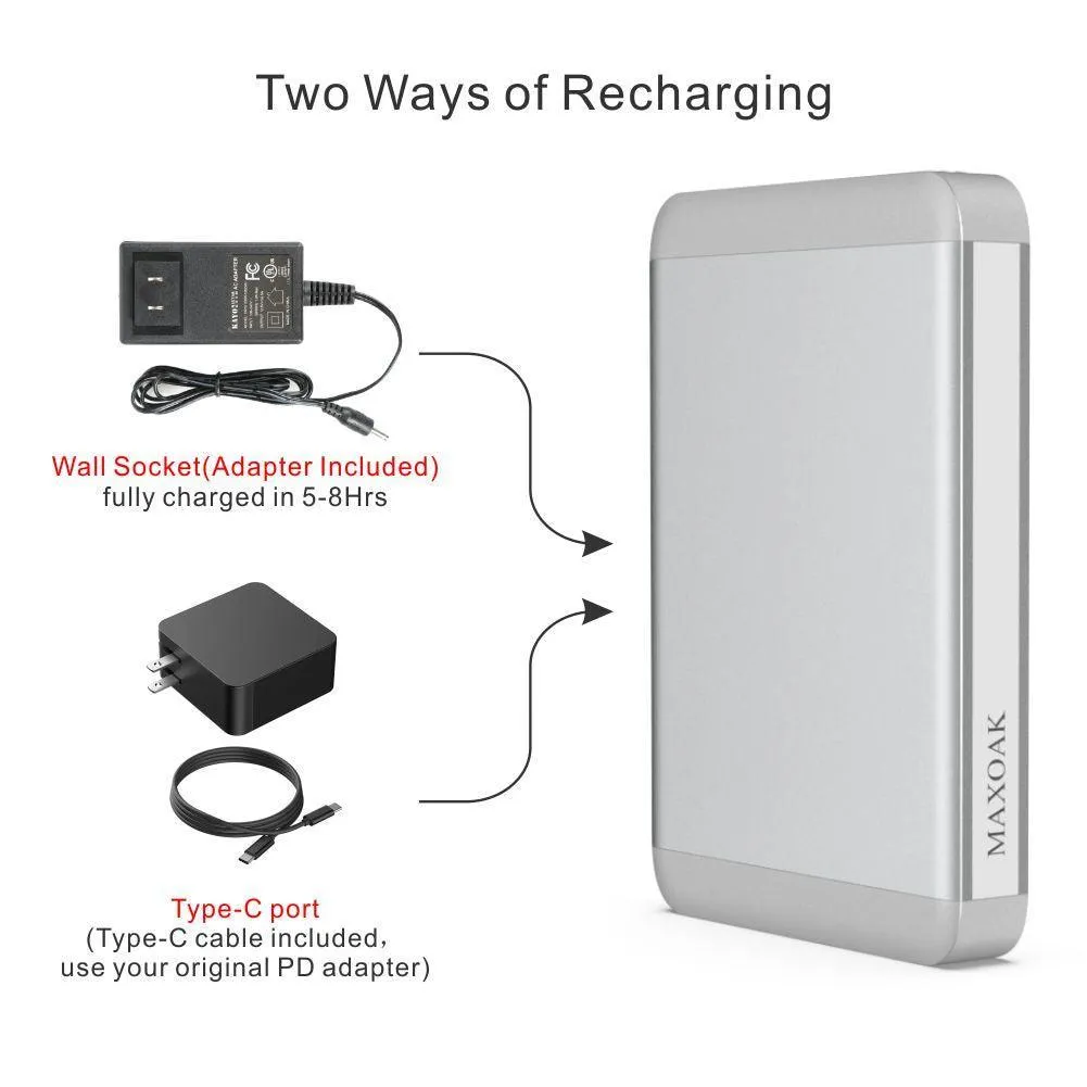 MAXOAK K3 133Wh/36000mAh Power Bank for Mac/Laptop