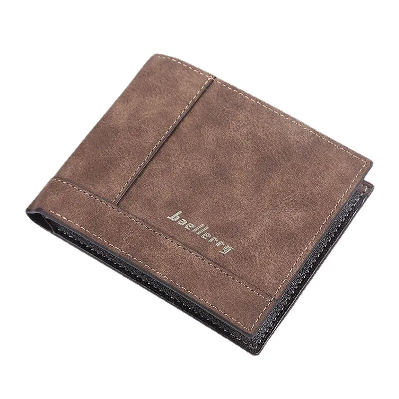 Men Faux Leather Fashion Business Multi Card Slots Foldable Coin Purse Holder Wallet