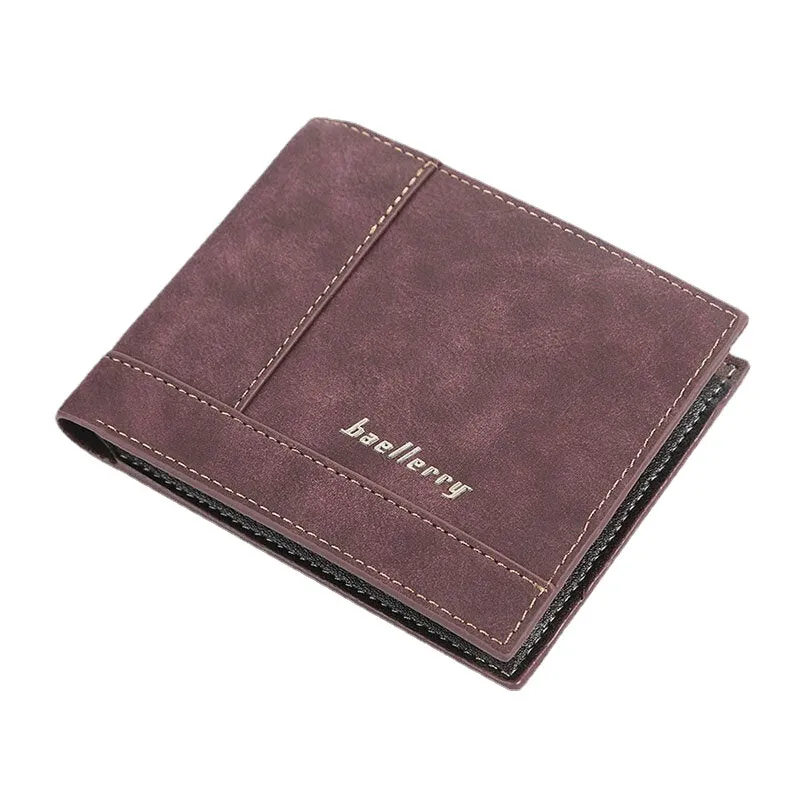 Men Faux Leather Fashion Business Multi Card Slots Foldable Coin Purse Holder Wallet