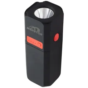 Mengtor Flashlight Mobile Power 10,400mAh USB Power Bank - Black