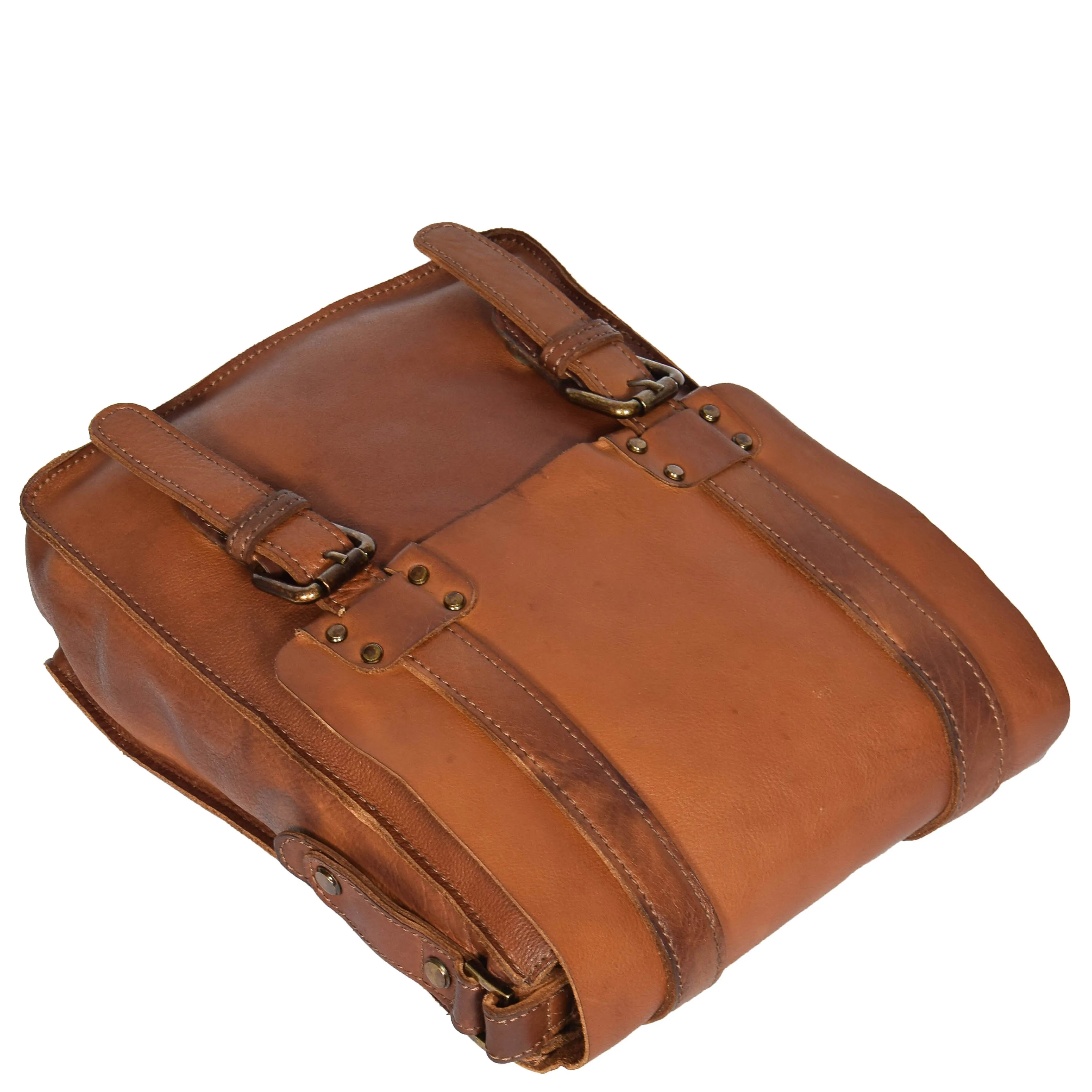 Mens Leather Organiser Flight Bag HOL995 Tan