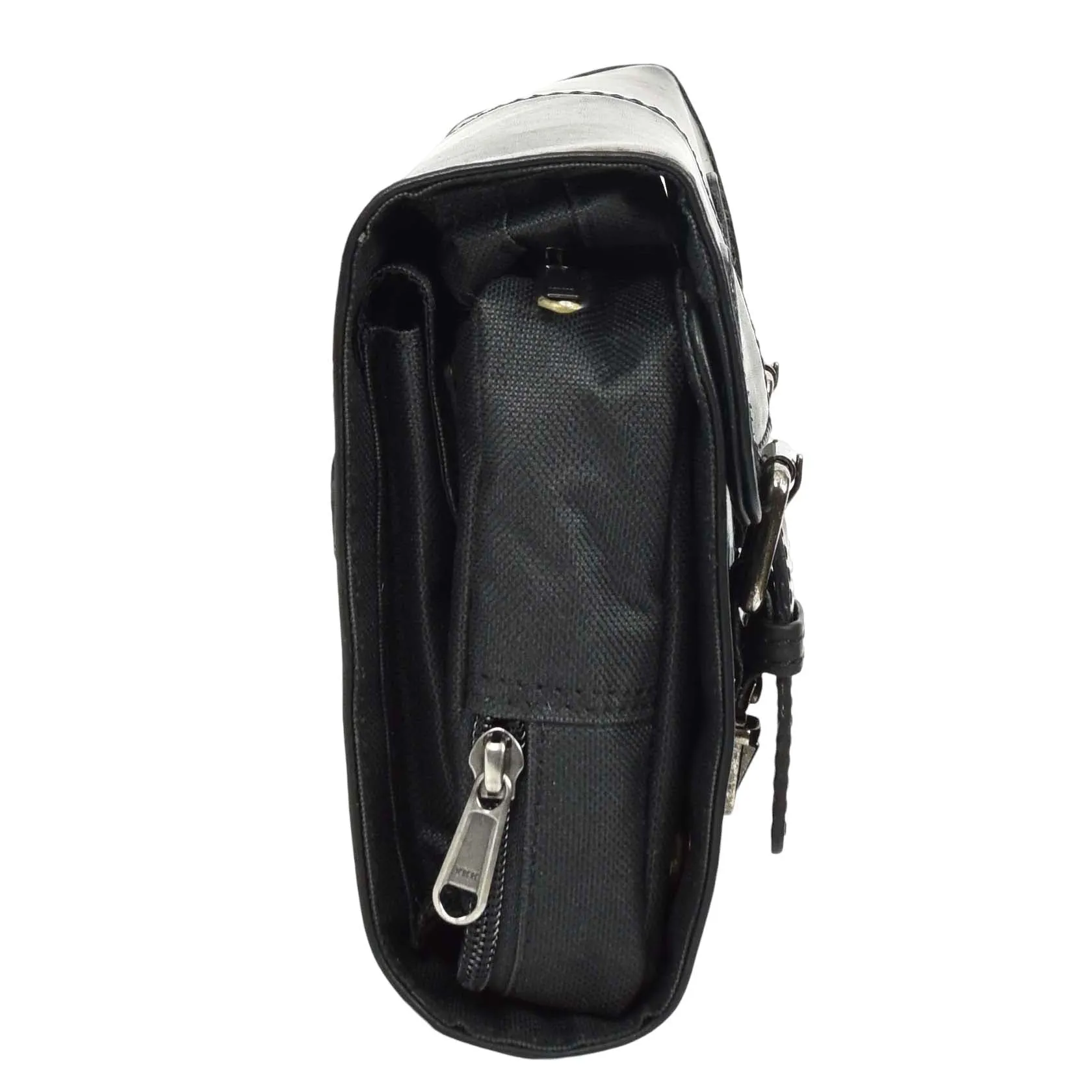 Mens Leather Wash Bag Hanging Cosmetics Toiletry Shaving Kit Travel Bag Link Black