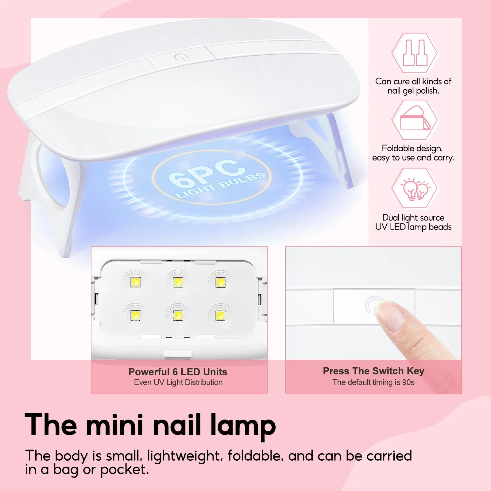 Mini Dual Light Source UV/LED Nail Lamp