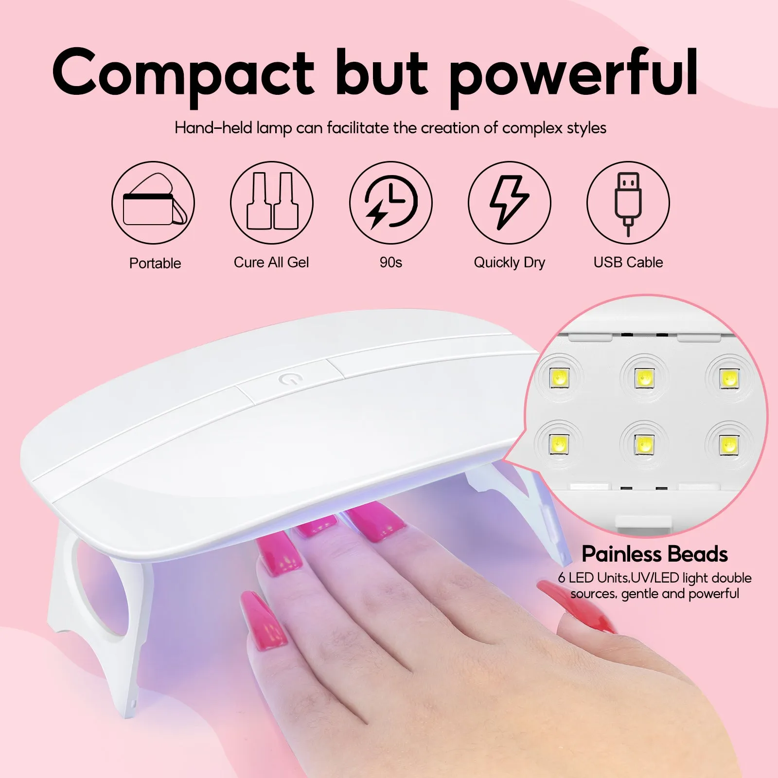 Mini Dual Light Source UV/LED Nail Lamp