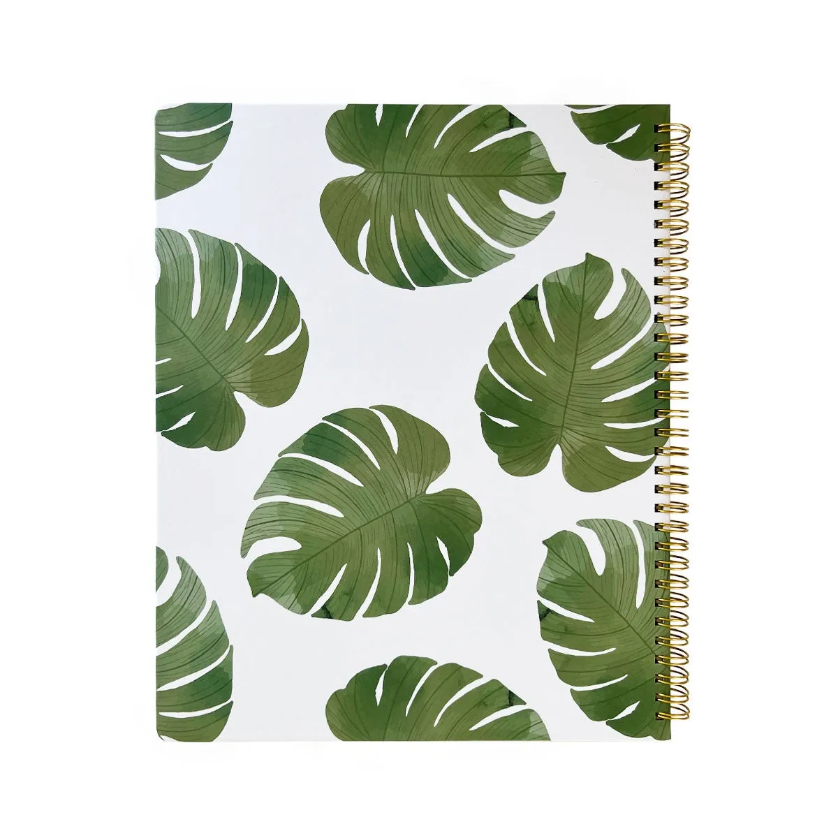 Monstera Green Spiral Notebook