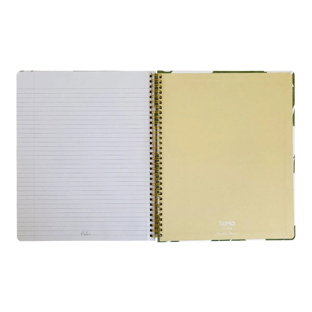 Monstera Green Spiral Notebook