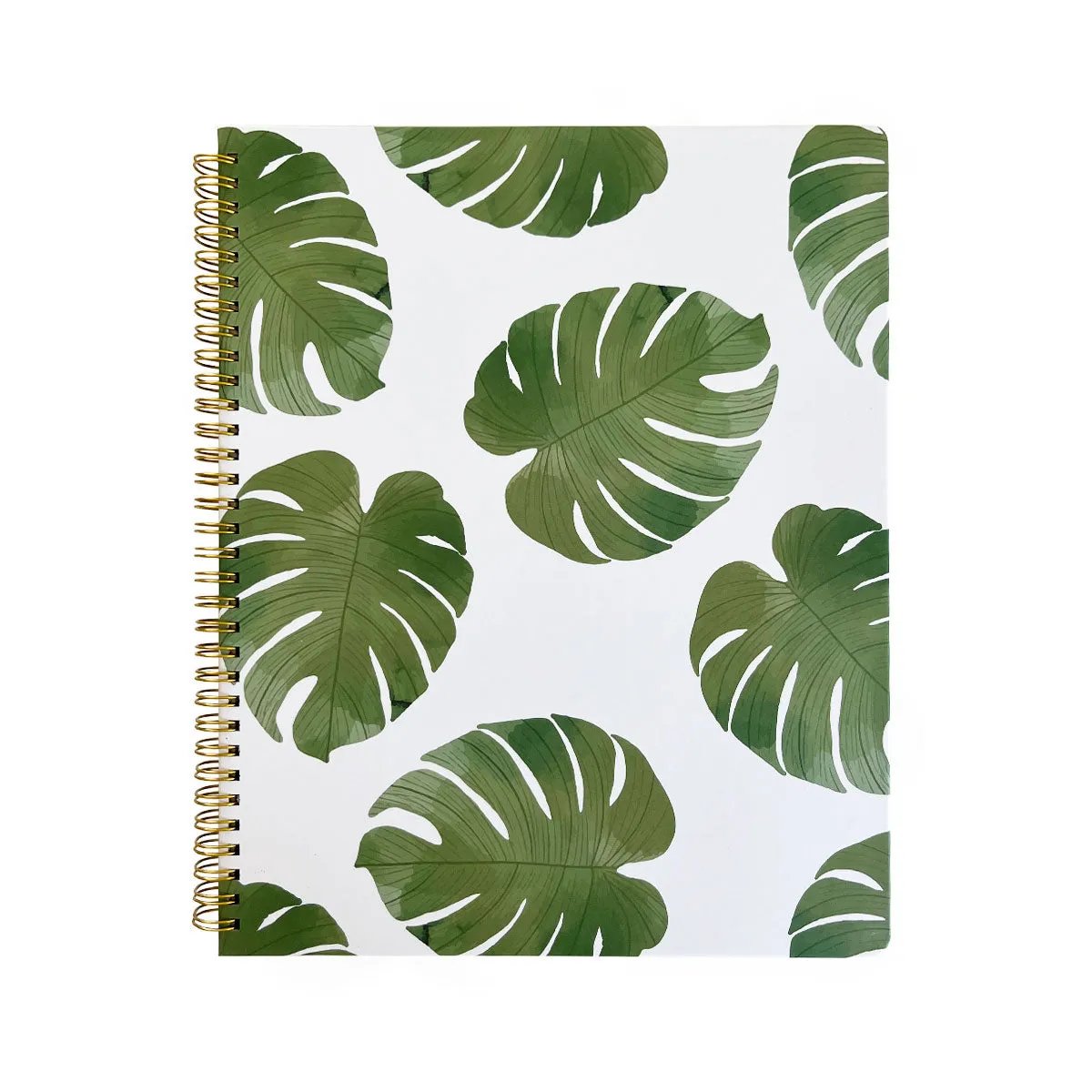 Monstera Green Spiral Notebook