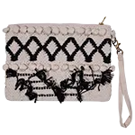 Montego - embellished clutch bag with zip and detachable strap