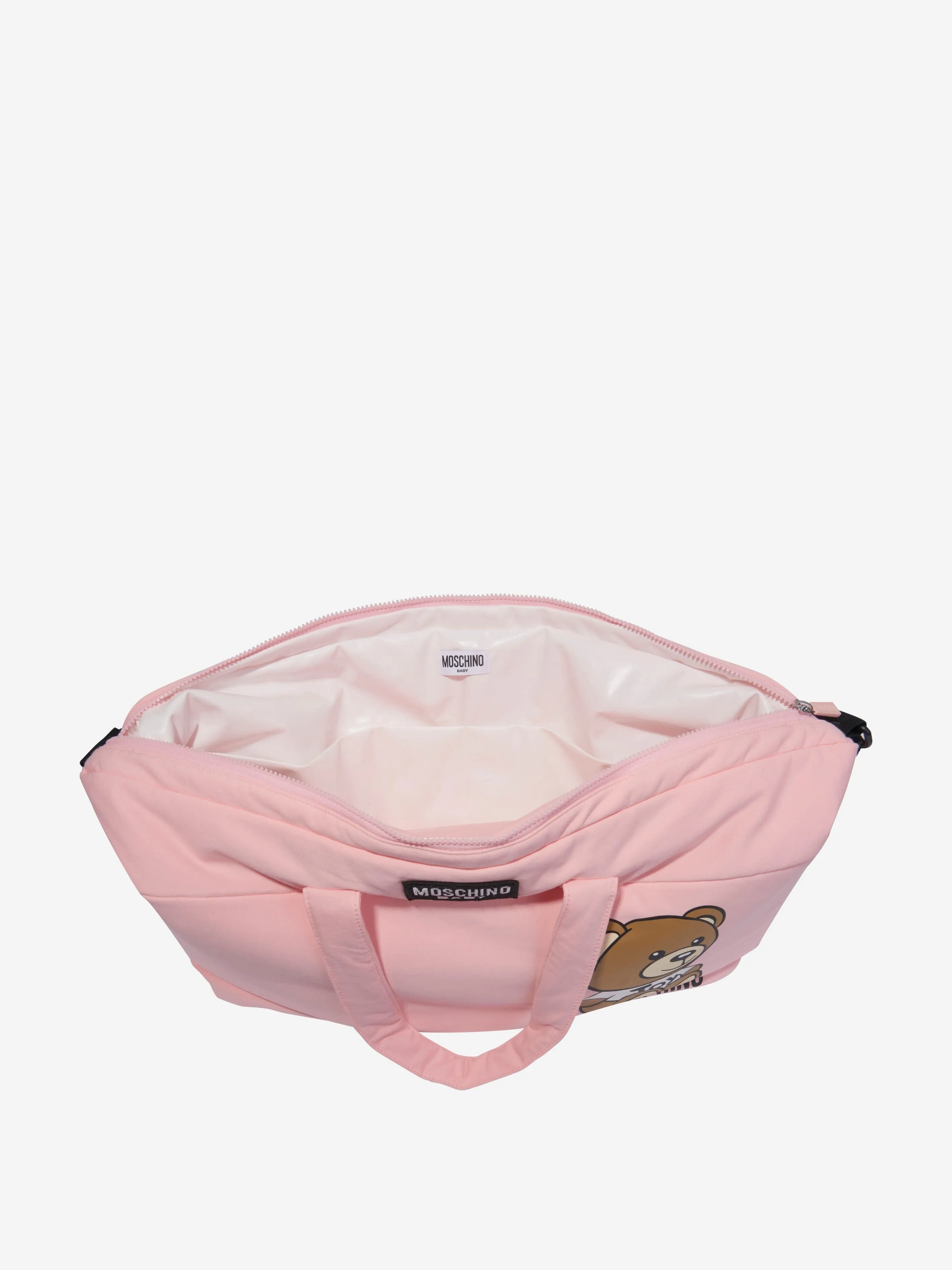 Moschino Baby Girls Teddy Logo Changing Bag in Pink