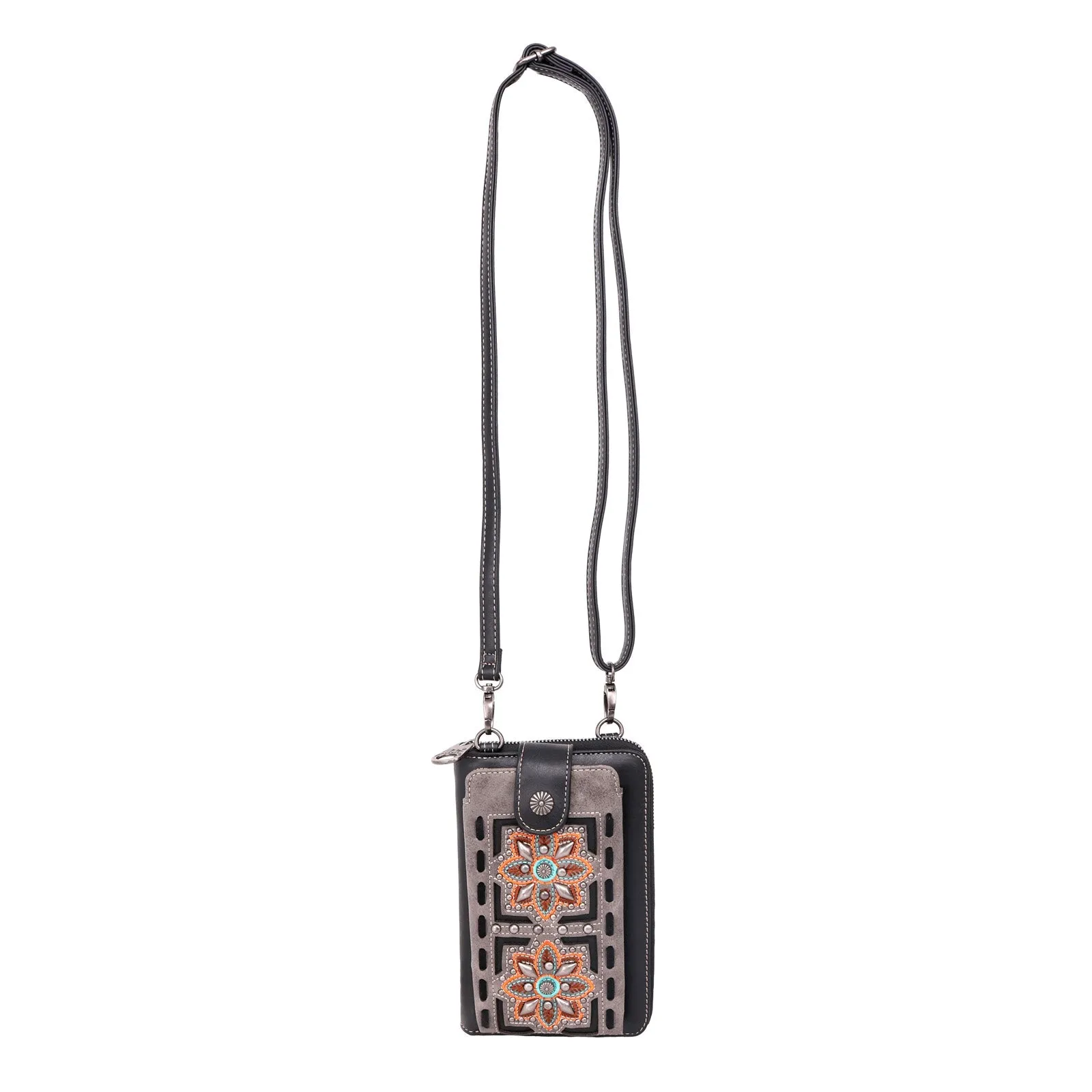 MW994-183   Montana West Embroidered Collection Phone Wallet/Crossbody