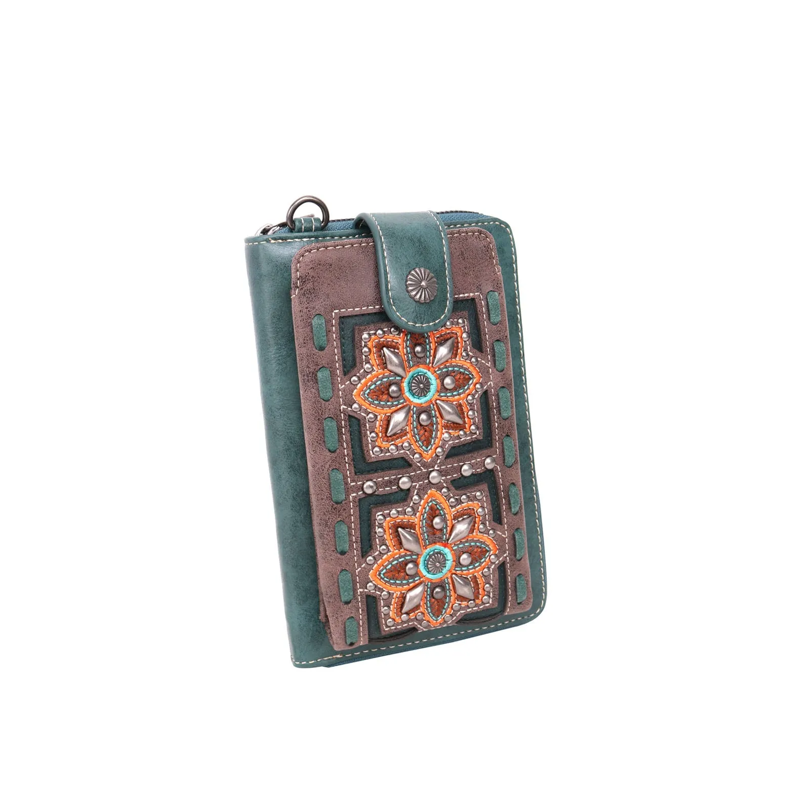 MW994-183   Montana West Embroidered Collection Phone Wallet/Crossbody