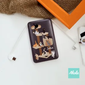 【My Cats】Portable Power Bank with built-in wire 貓咪內置線便攜式差電器