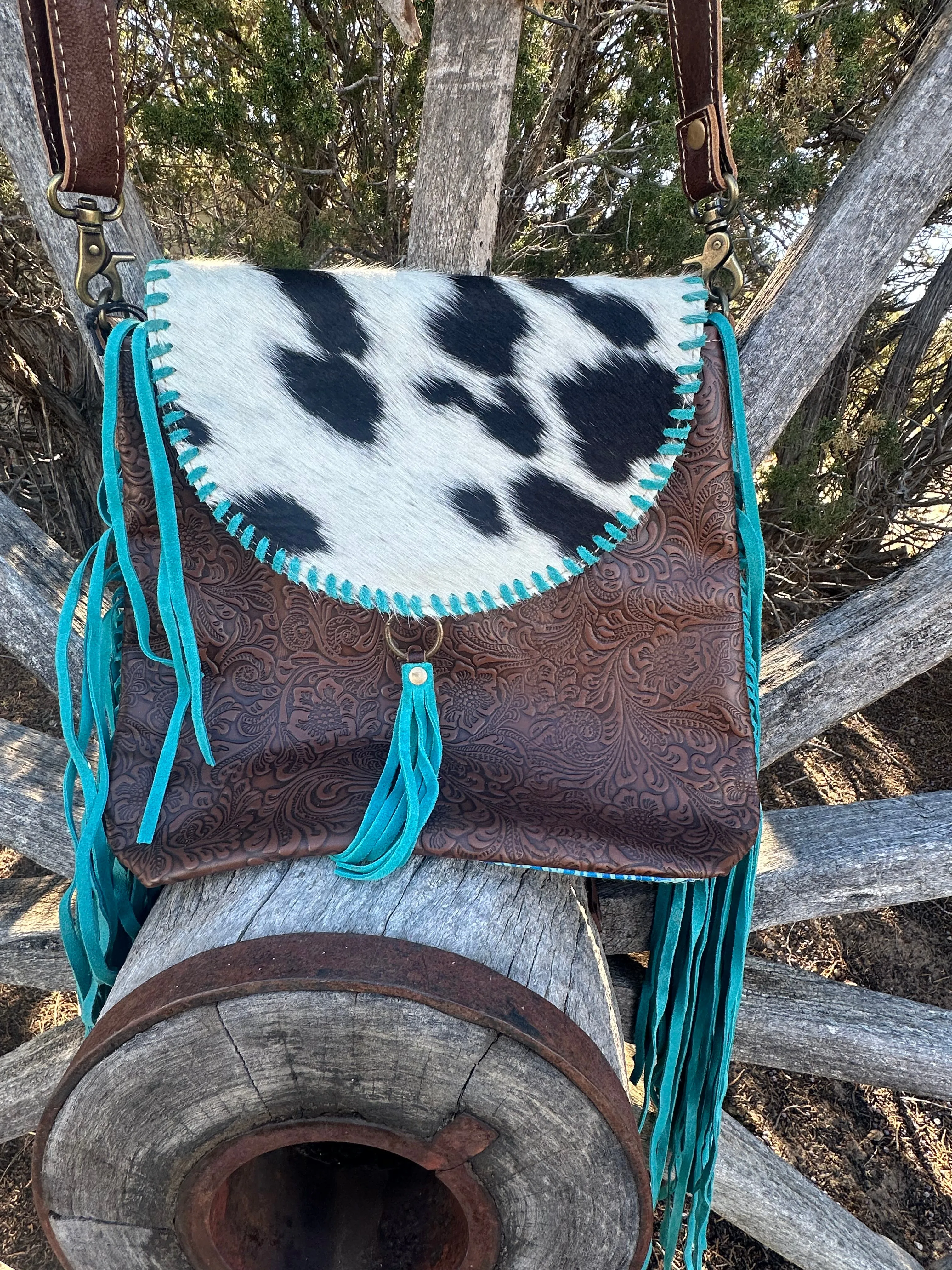 Myra Range Rider Tooled Cowprint