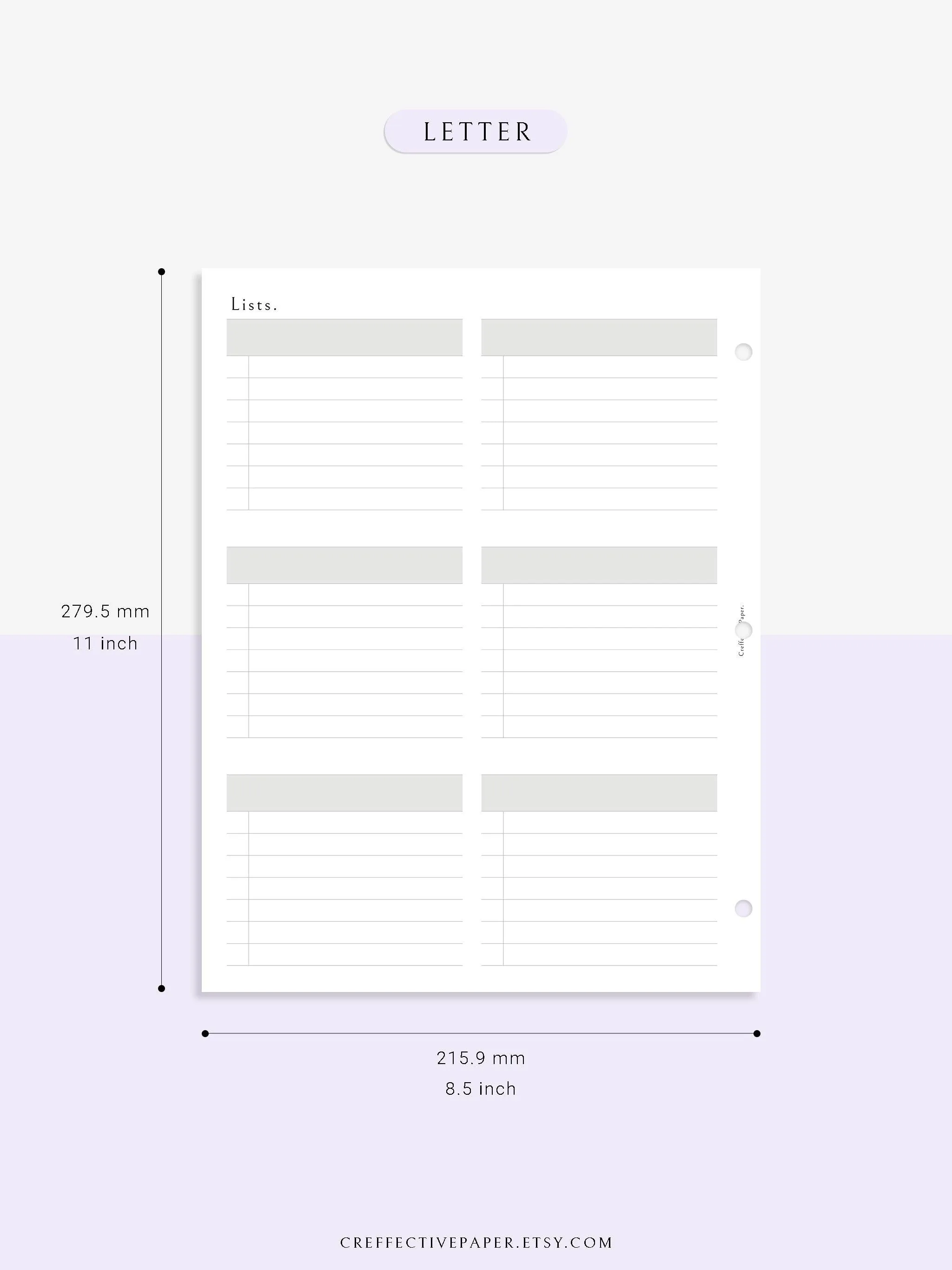 N107 | Checklist Bundle Template to Personalize Category