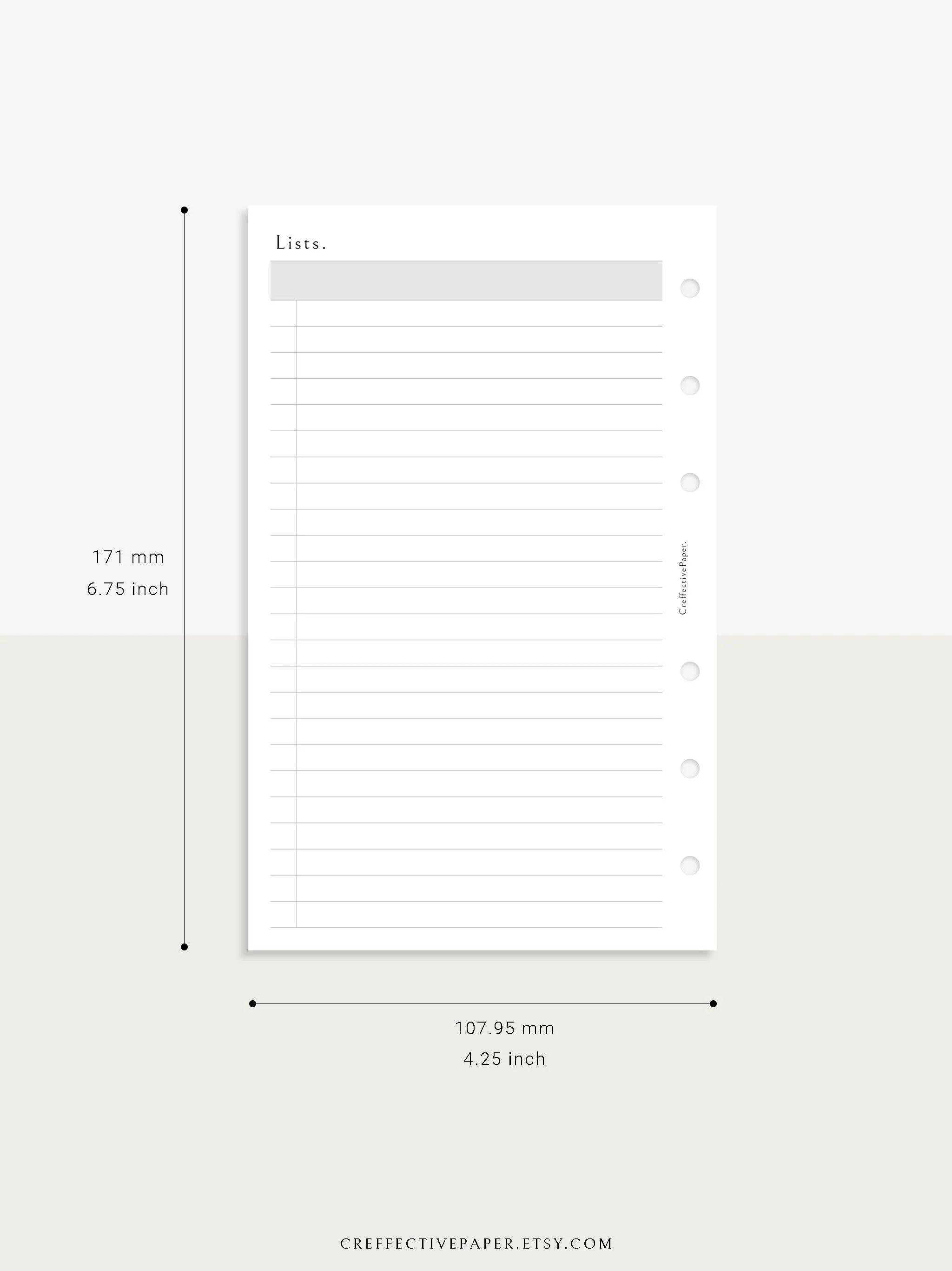 N107 | Checklist Bundle Template to Personalize Category