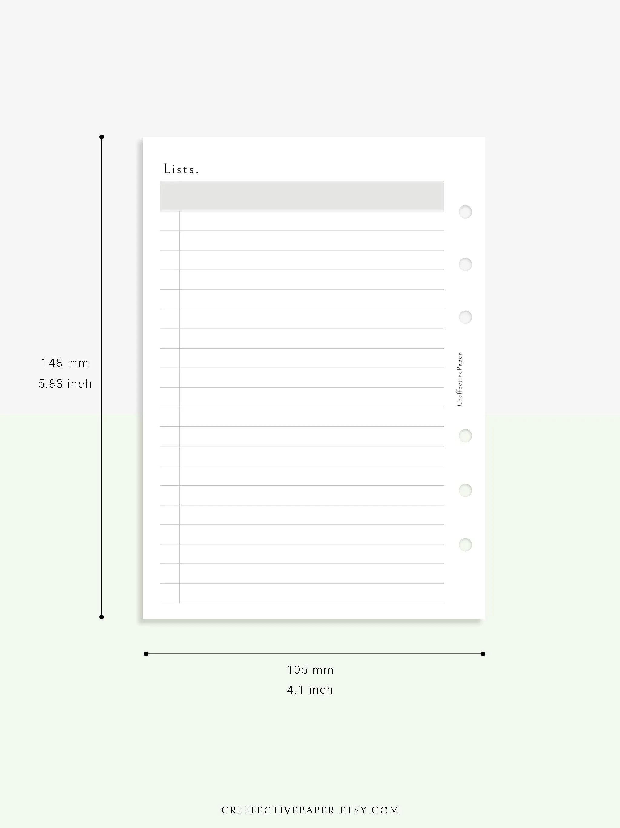 N107 | Checklist Bundle Template to Personalize Category