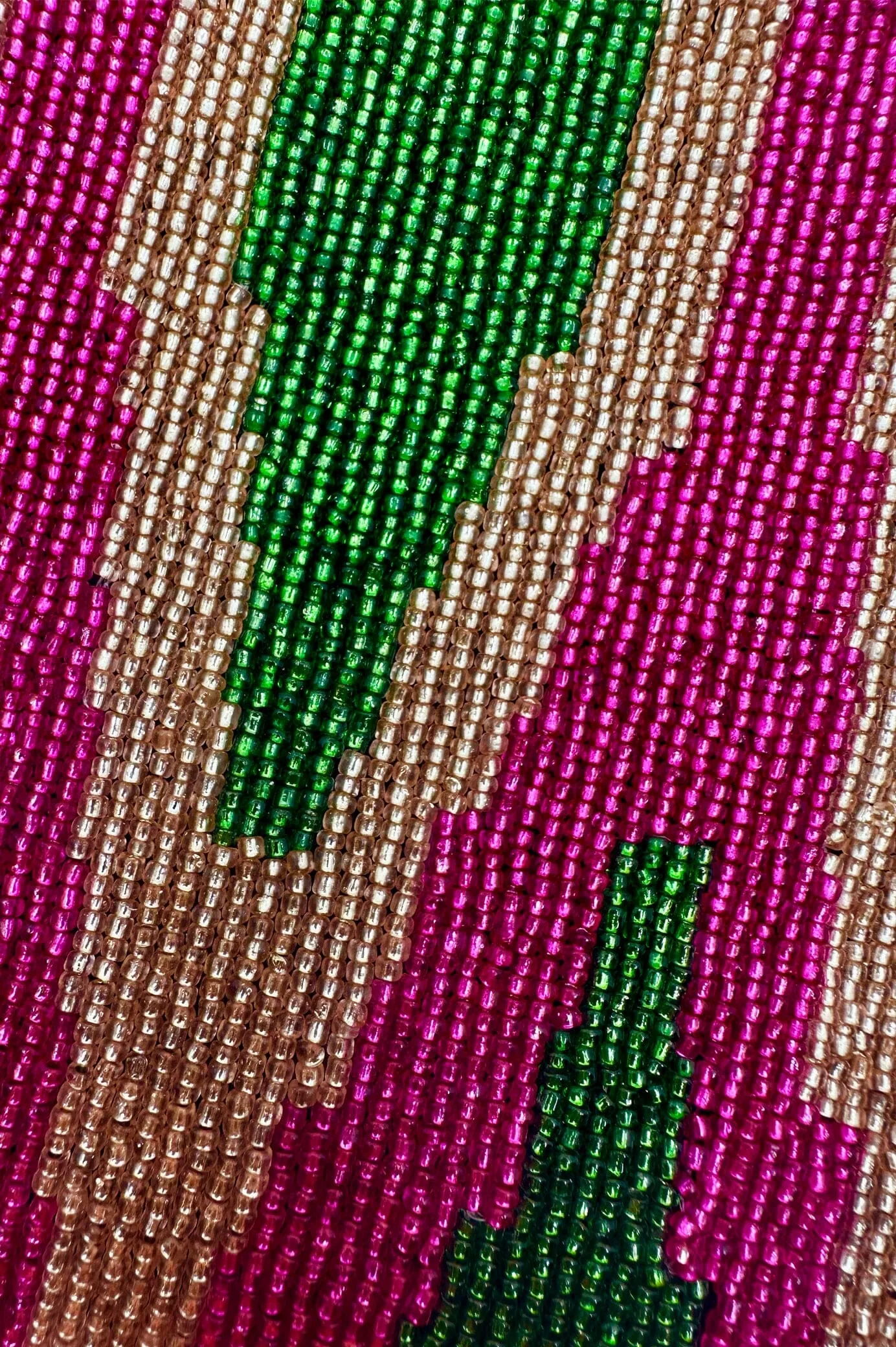 Namira Sequinned Clutch Bag Green/Pink