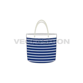 Nautical Striped Tote Bag