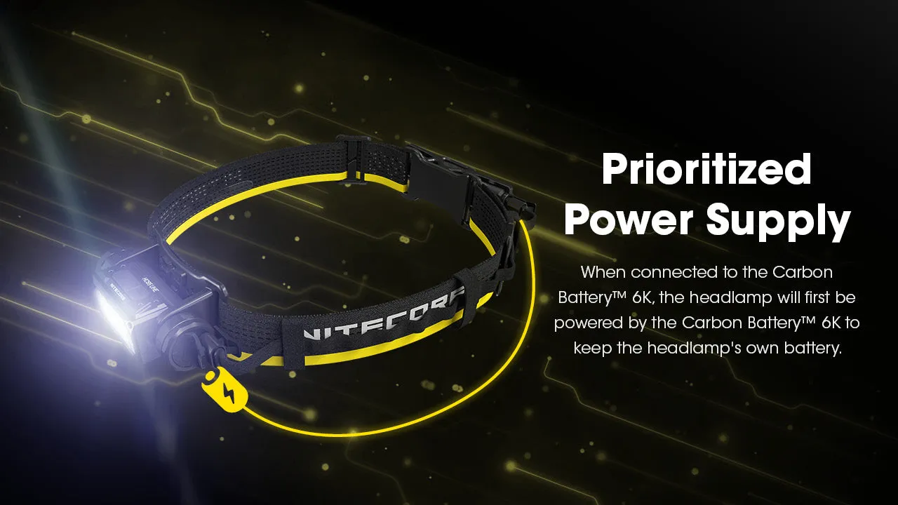 Nitecore Carbon Battery™ 6K Extended Headlamp Runtime Kit