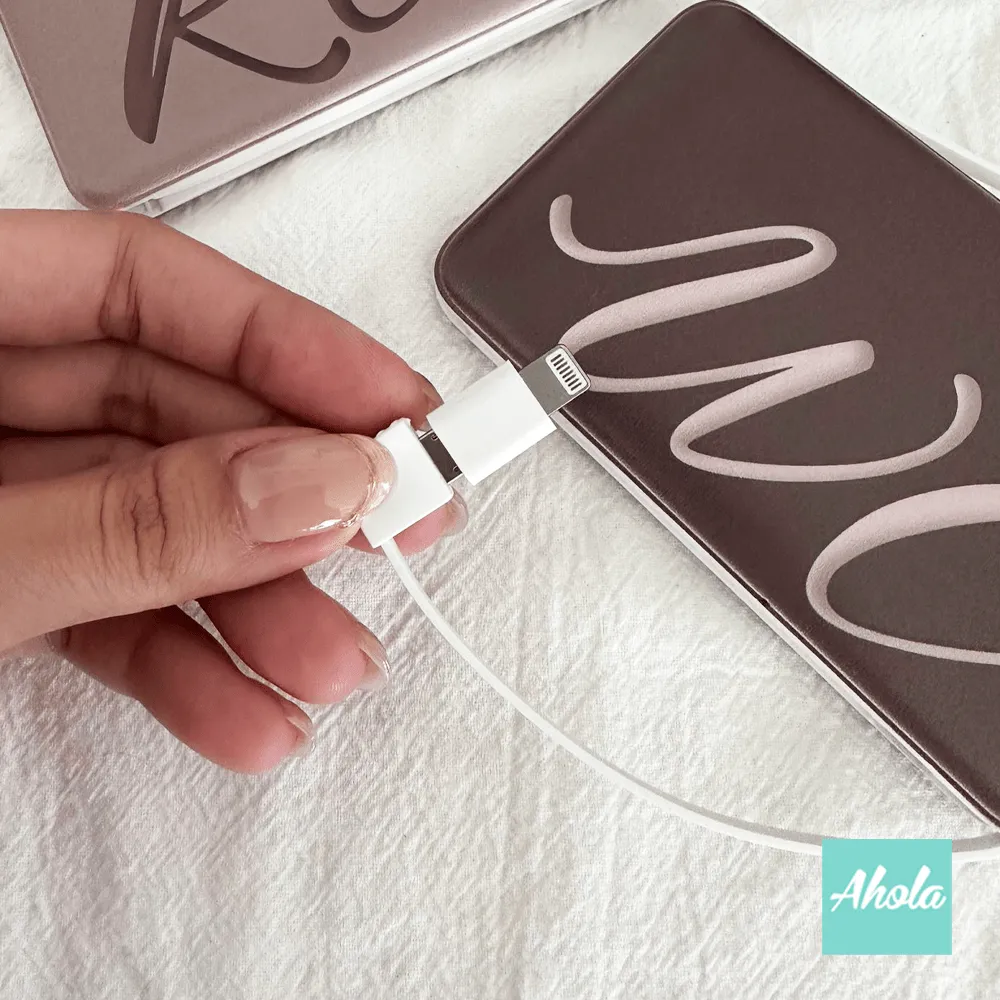 【Nude Color】Portable Power Bank with built-in wire 內置線便攜式差電器