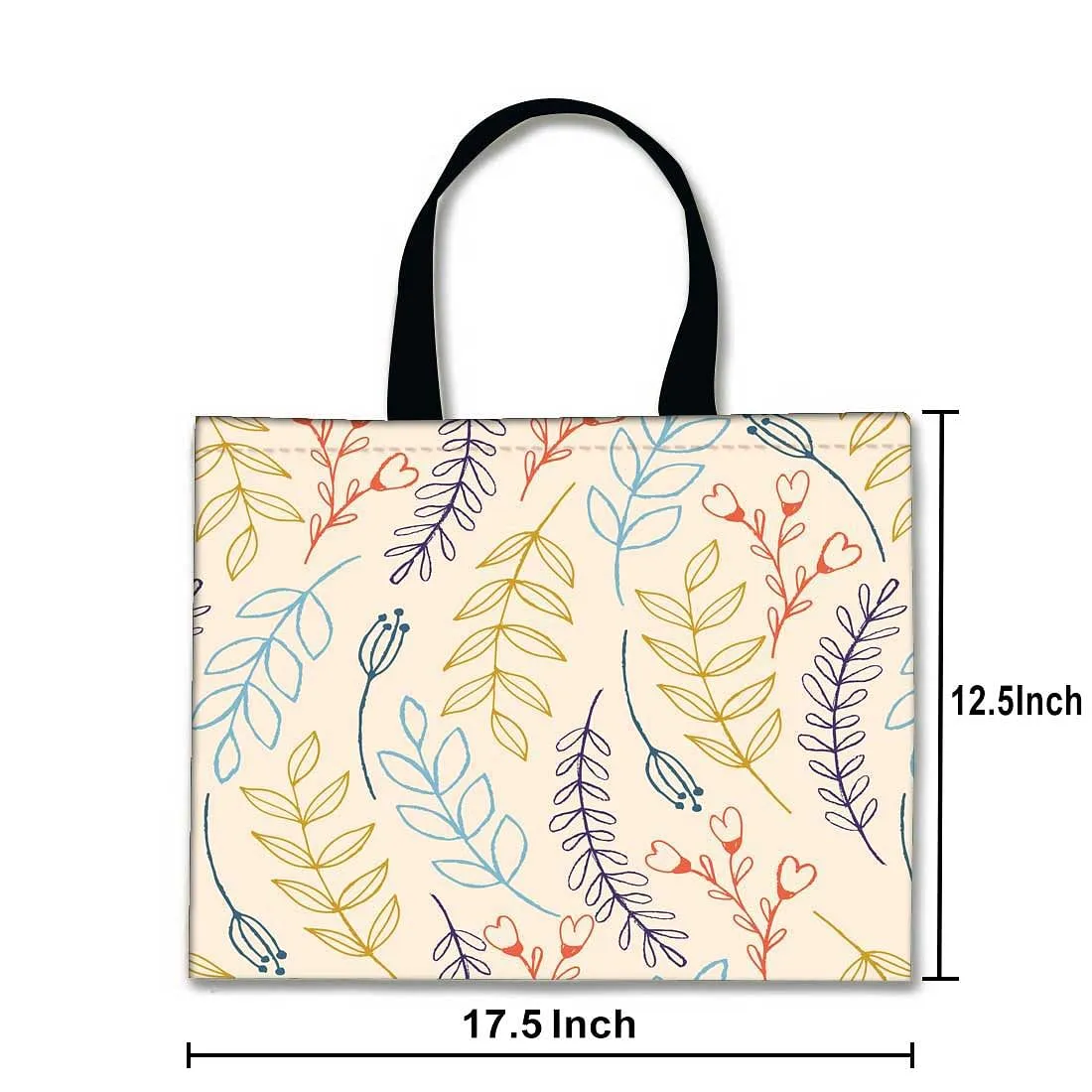 Nutcase Designer Tote Bag for Women Gym Beach Travel Shopping Fashion Bags with Zip Closure and Internal Pocket - Leaves and Branches