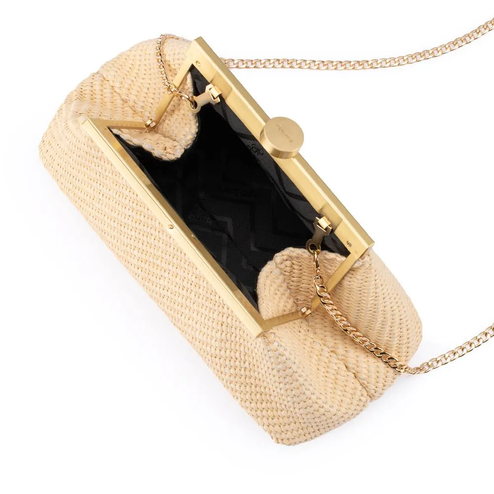 OB2156 HANNA WOVEN STRAW CLUTCH