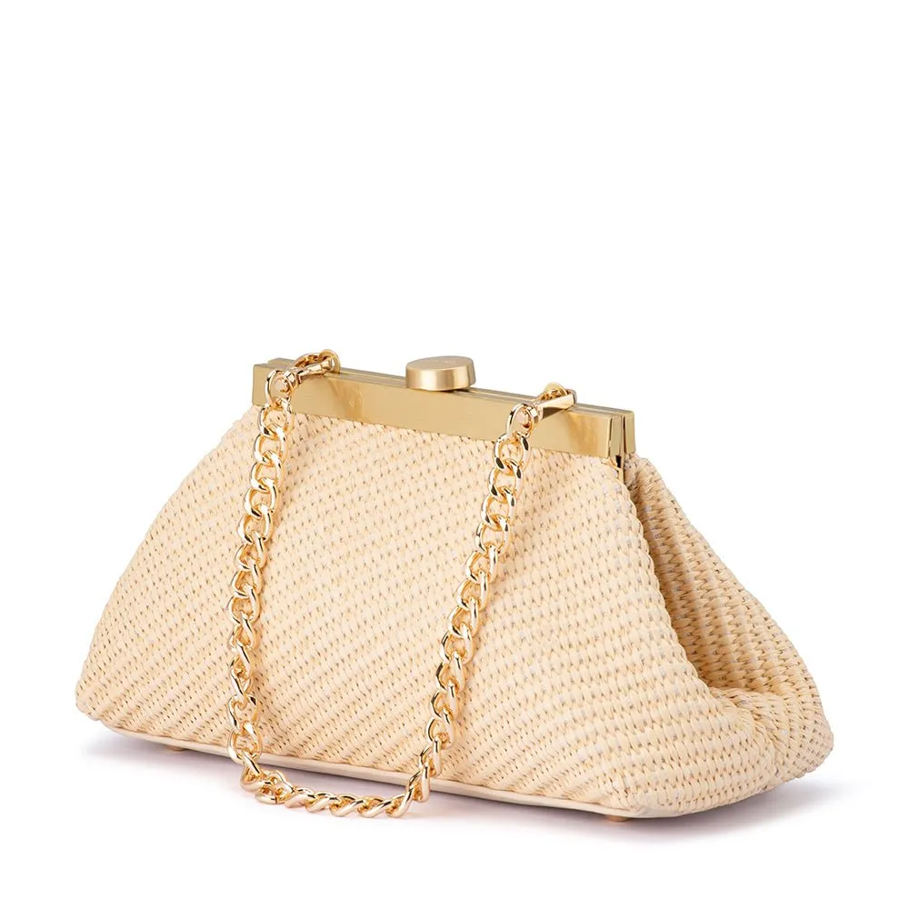 OB2156 HANNA WOVEN STRAW CLUTCH