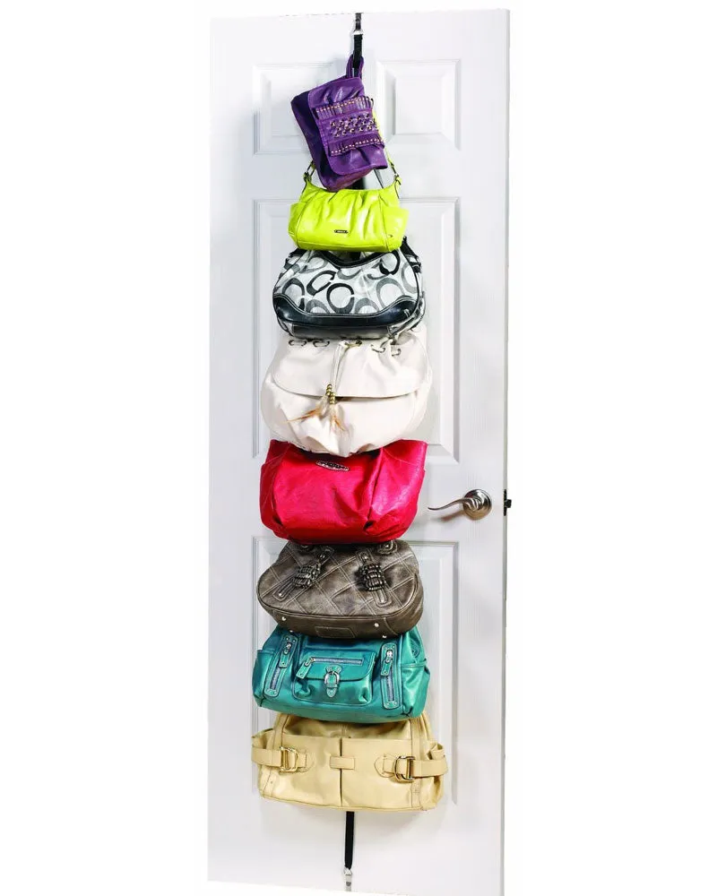 Over the Door Adjustable Purse Rack