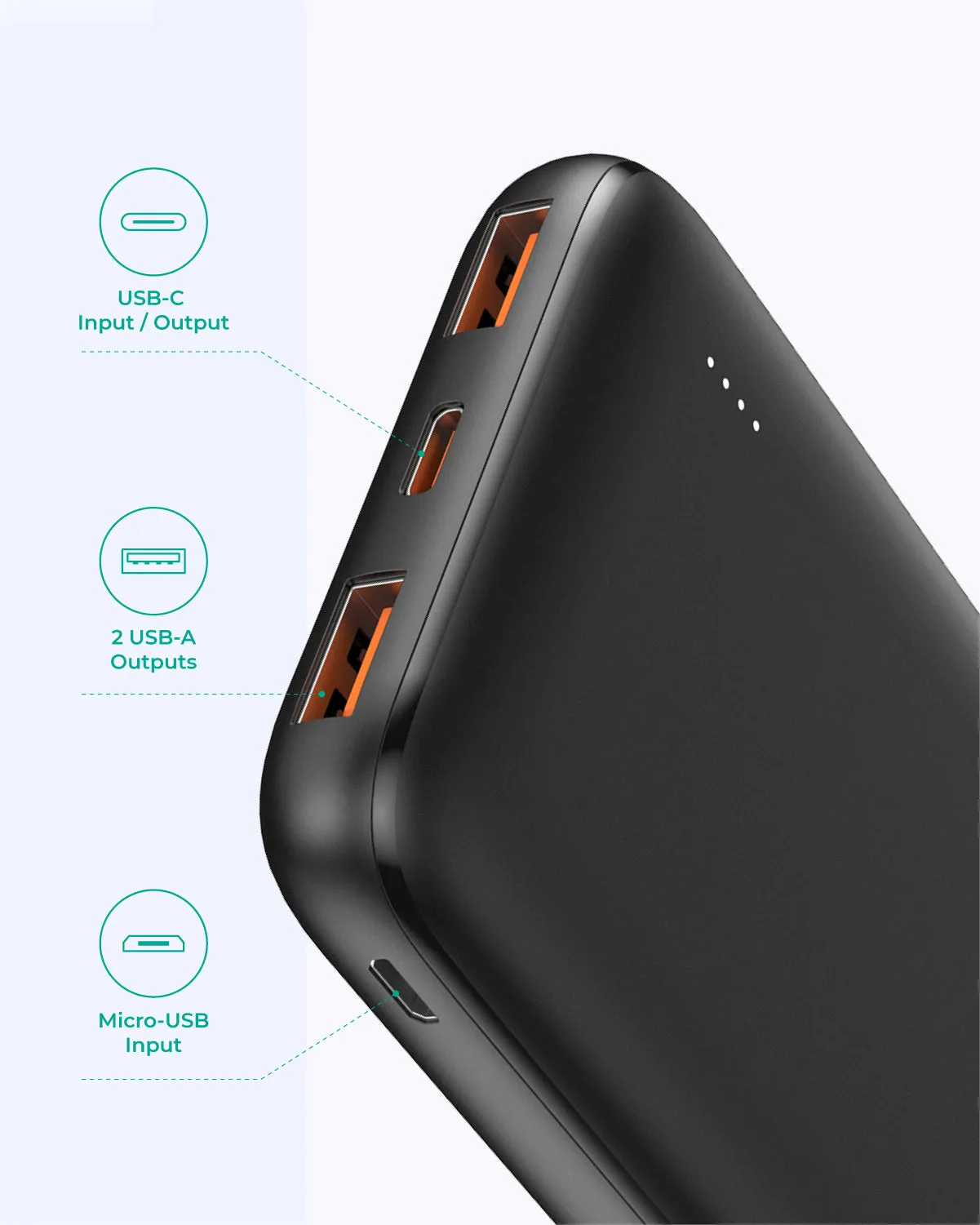 PB-N73 / PB-N73S 10,000mAh 12W / 18W Ultra Thin Portable Charger 3-Port USB-C PD  Fast Charge