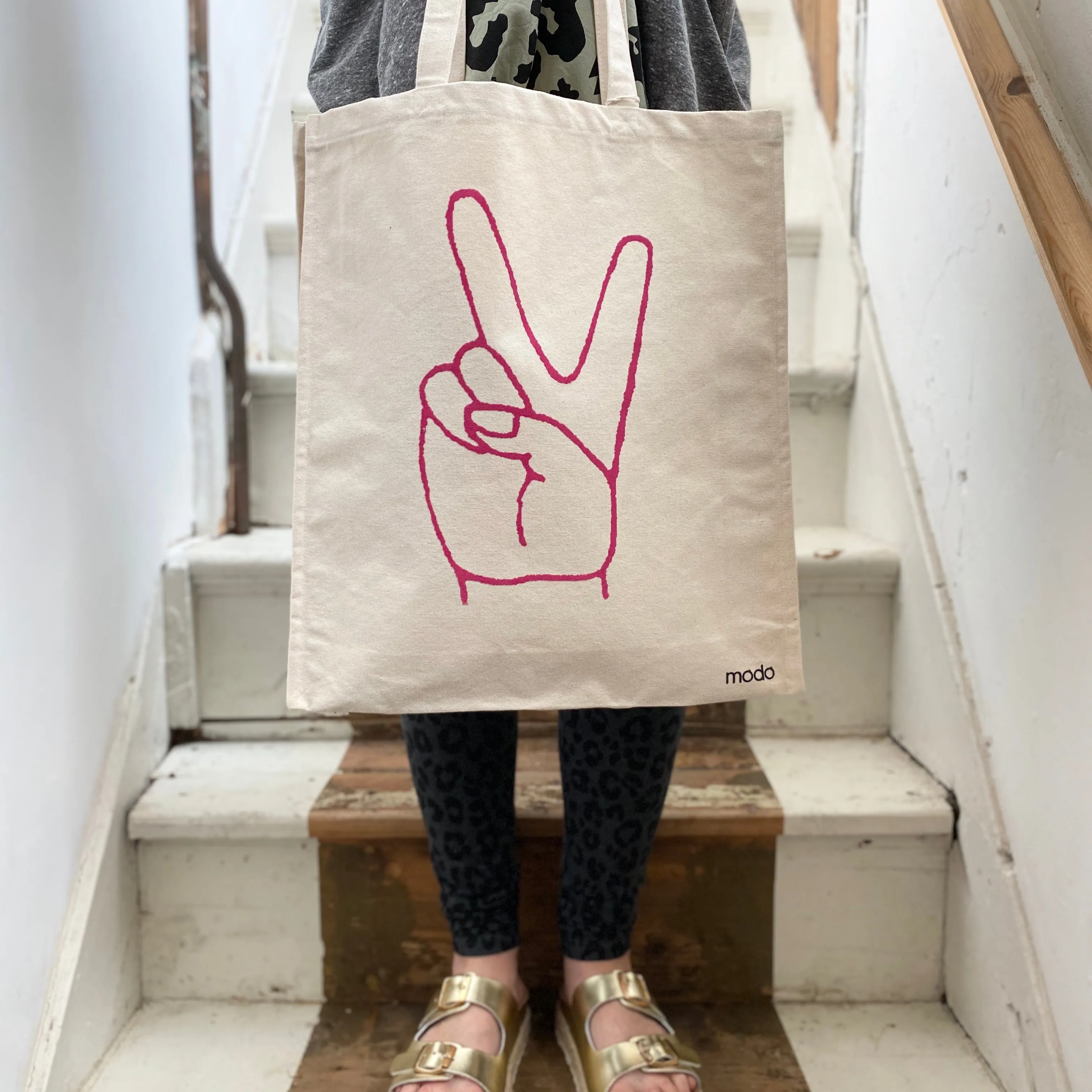 Peace Sign Canvas Bag